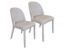 Gwen Multi-Toned Textured Fabric Dining Lounge Chair, Set of 2