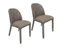 Gwen Multi-Toned Textured Fabric Dining Lounge Chair, Set of 2