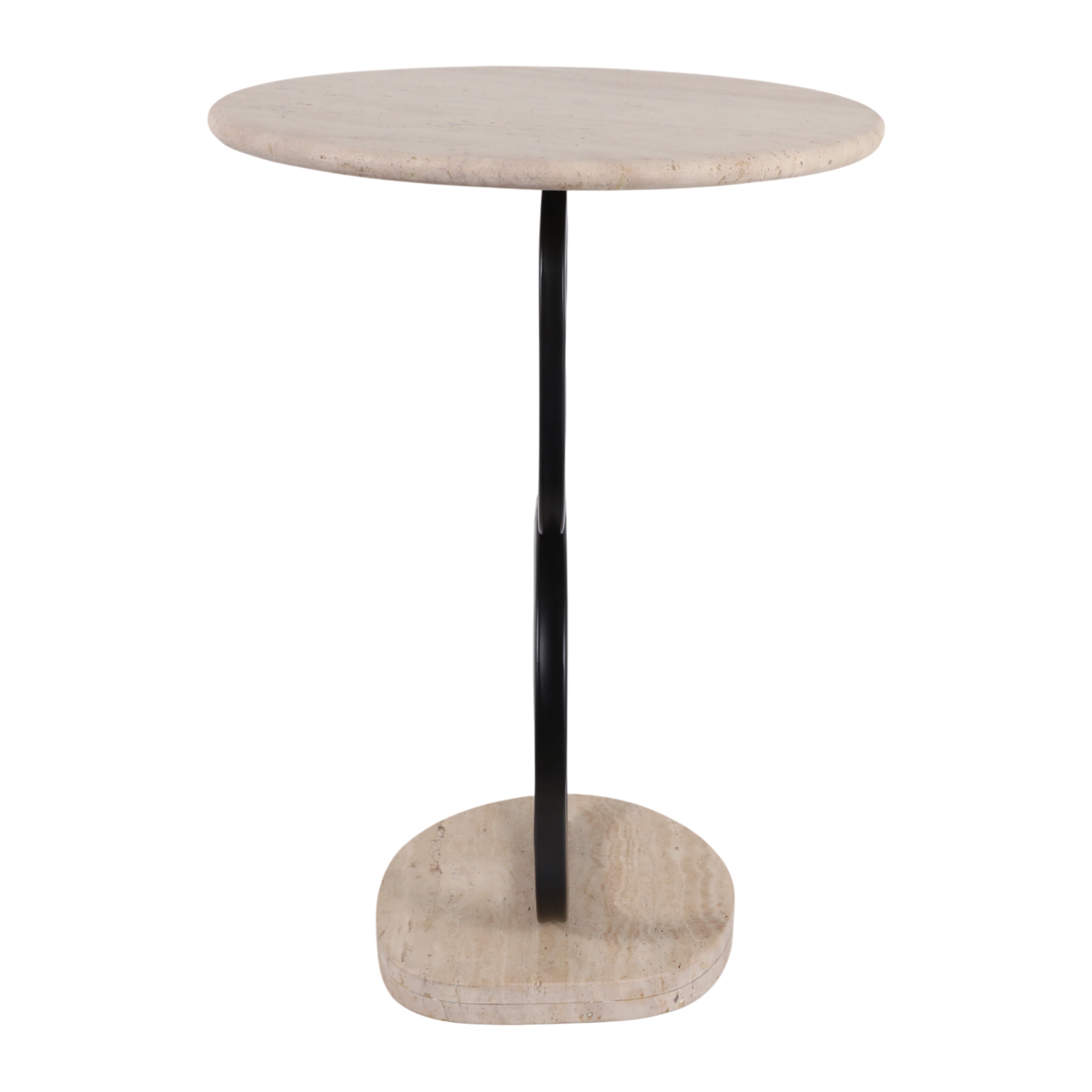 Marni Travertine Top Accent Table