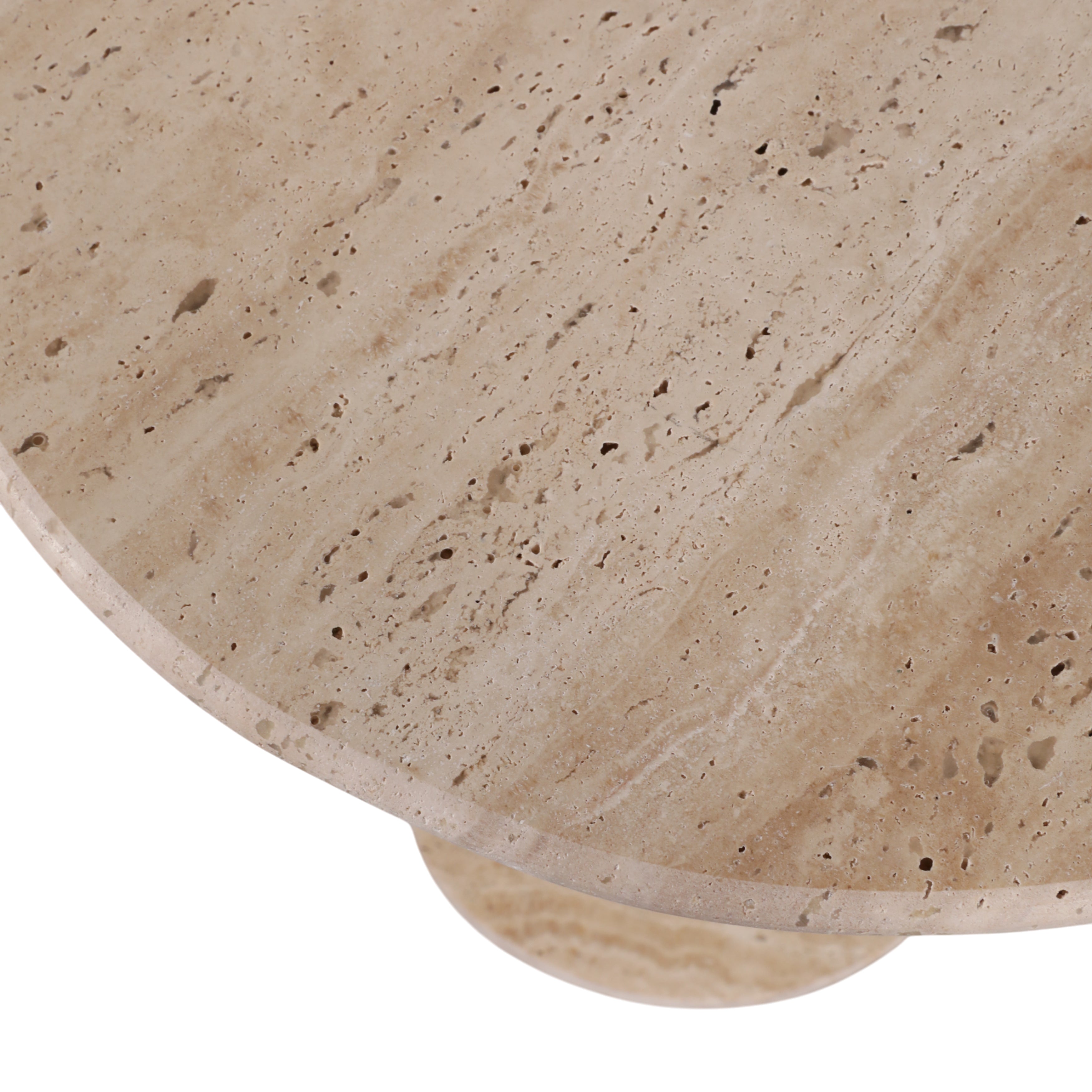 Marni Travertine Top Accent Table