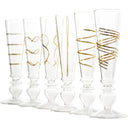Ayinke Whimsical Champagne Flutes, Set of 6