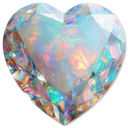 Gemstone Glossy Acrylic Wall Art - Heart Shape