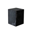 Frances Pedestal End Table, Polished Marble & Tapered Base