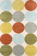 ColorSphere Pattern Hand-Knotted Wool Area Rug
