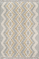 Boho Chic Ivory and Beige Hand-Tufted Wool Area Rug