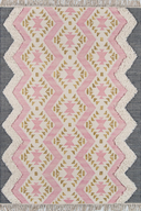 Boho Chic Ivory and Beige Hand-Tufted Wool Area Rug