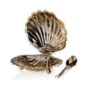 Riviera Shell Lidded Accent Bowl with Spoon