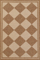 Diamond Checkered Jute Style Area Rug