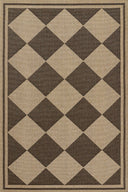 Diamond Checkered Jute Style Area Rug