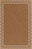 Ripple Jute Look Area Rug with Border Design