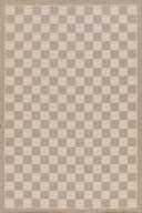 Contemporary Checkered Machine Made Area Rug
